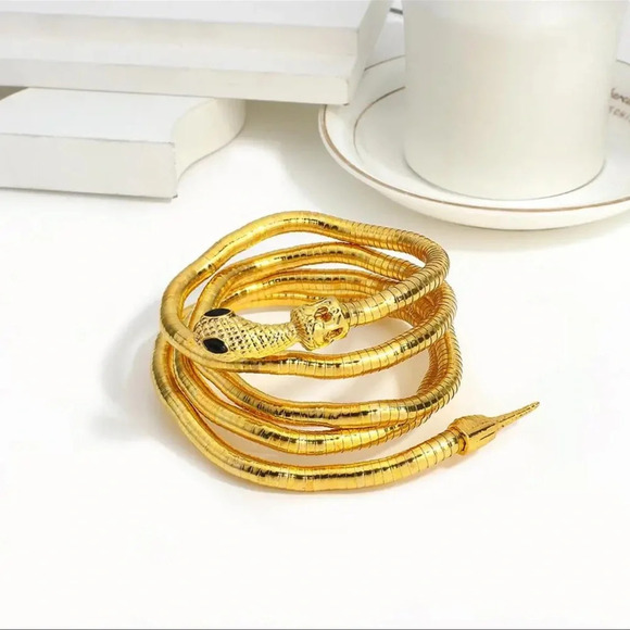 Serpenti Gold Magic Snake Cool Bendy Multilayer Necklace - Picture 5 of 17